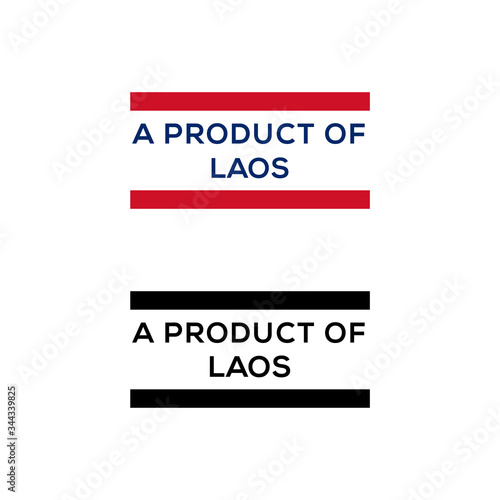 a product of Laos stamp or seal design vector download