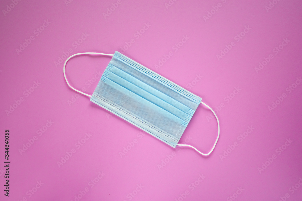 Coronavirus prevention face mask. Social distance, self-isolation during quarantine Covid-19. Safety breathing mask layout, top view, flat lay. Coronavirus prevention face mask. Social distance, self-isolation during quarantine Covid-19. Safety breathing mask layout, top view, flat lay.