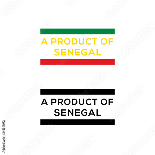 a product of Senegal stamp or seal design vector download