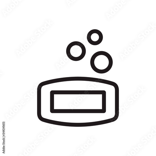 Soap icon in trendy outline style design. Vector graphic illustration. Suitable for website design, logo, app, and ui. Editable vector stroke. EPS 10.