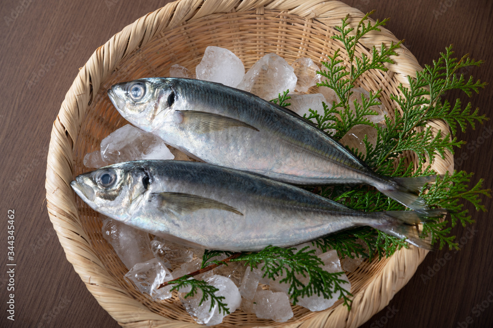 Aji, japanese whole raw horse mackerel Aji, japanese whole raw horse mackerel