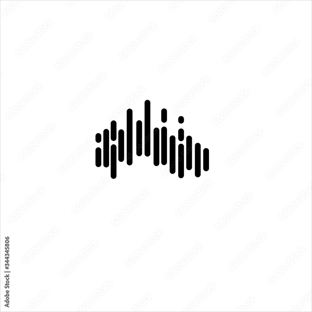 Wave sound, Audio Spectrum, Wave Music, Sound Equalizer icon logo Vector Wave sound, Audio Spectrum, Wave Music, Sound Equalizer icon logo Vector