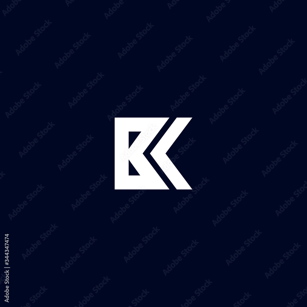 letter BK monogram icon logo vector design template concept. isolated on white background letter BK monogram icon logo vector design template concept. isolated on white background