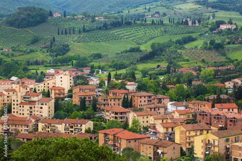 View of San Gimignano, a medieval hill town in the Tuscany region of Italy © Claudia