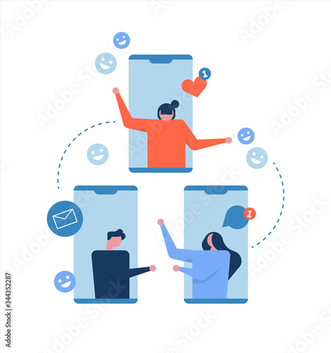 Fun social friend group chat on phone app