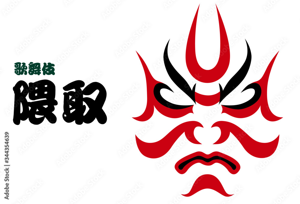 歌舞伎の隈取模様 The Kumadori Of Kabuki Stock ベクター Adobe Stock