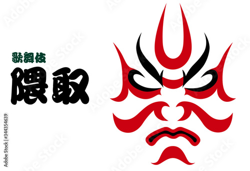 歌舞伎の隈取模様 The Kumadori Of Kabuki Vector De Stock Adobe Stock