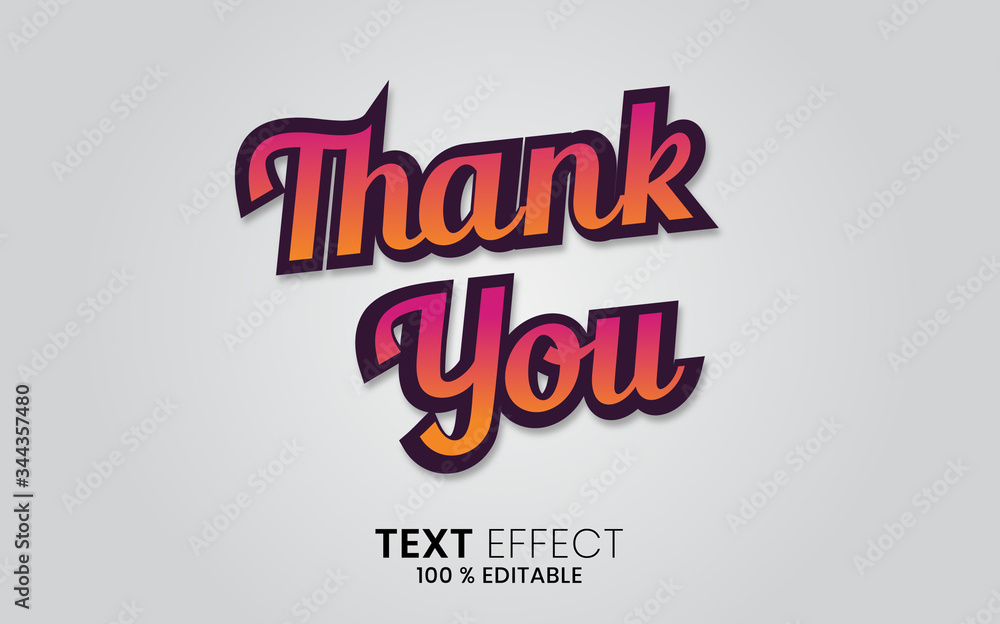 Thank You Text Style Effect
