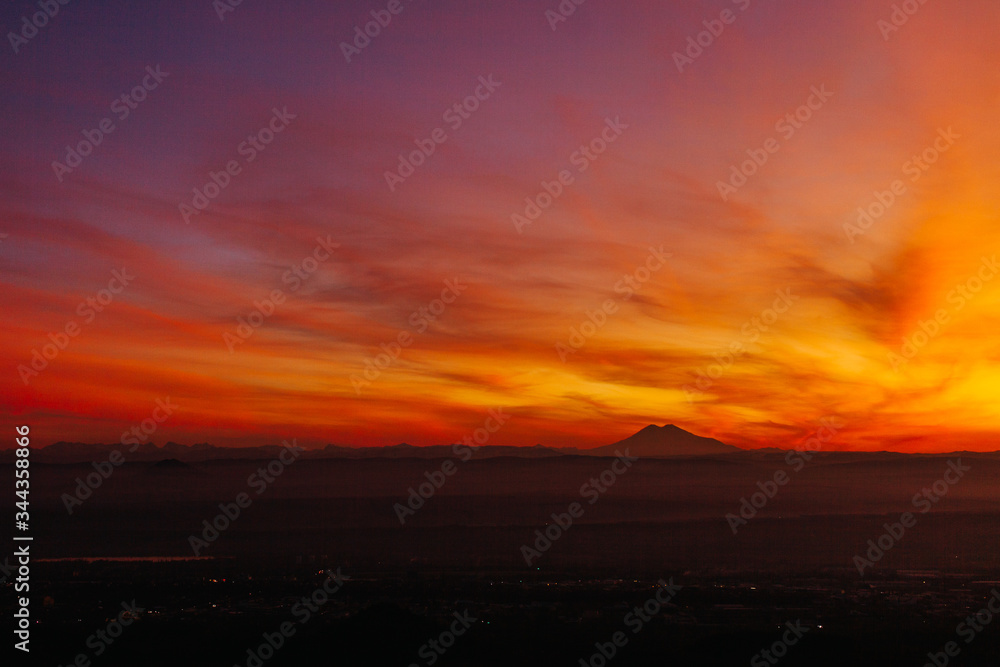 mount Elbrus at sunset mount Elbrus at sunset