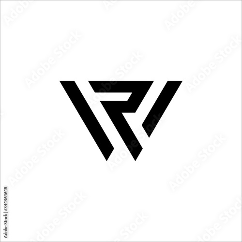 Initial letter rw logo or wr logo vector design templates photo