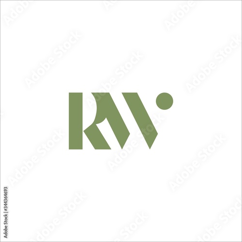 Initial letter rw logo or wr logo vector design templates