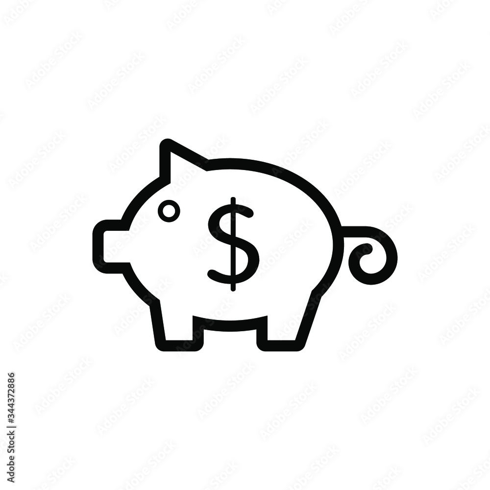 Piggy bank icon template Piggy bank icon template