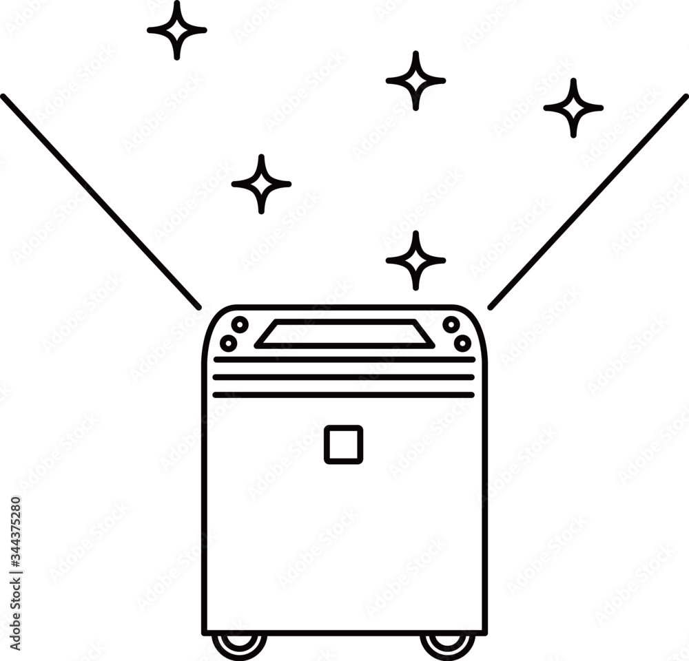 空気 清浄 空気清浄機 綺麗 輝き イラスト アイコン Stock Vector Adobe Stock