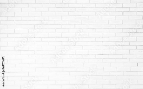 White brick wall texture background in modern room