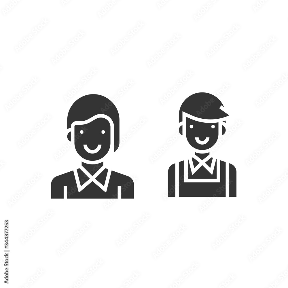 boy and girl icon vector illustration design