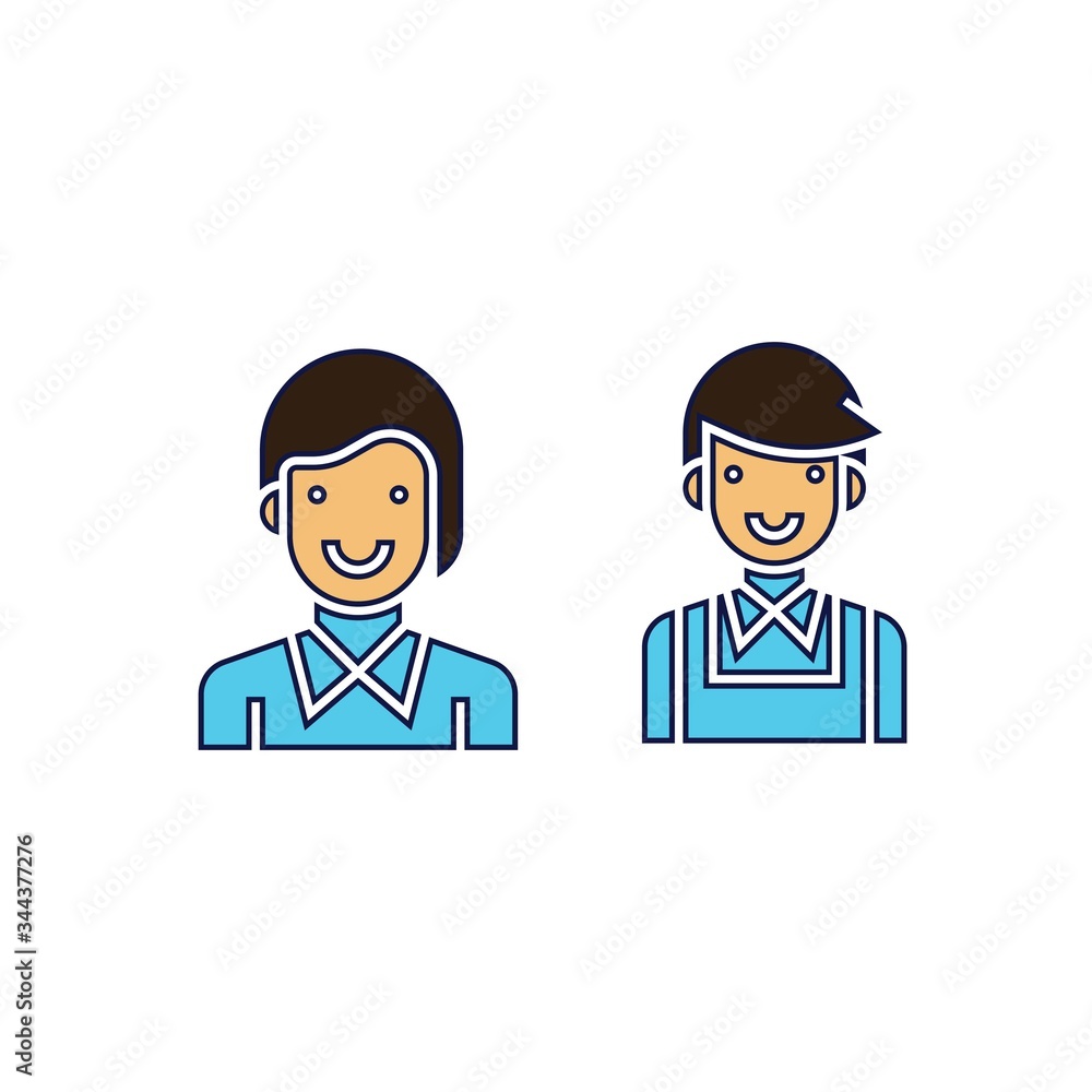 boy and girl icon vector illustration design boy and girl icon vector illustration design
