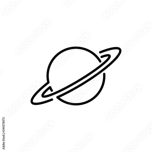 Planet thin icon in trendy flat style isolated on white background. Symbol for your web site design, logo, app, UI. Vector illustration, EPS