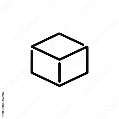 Box thin icon in trendy flat style isolated on white background. Symbol for your web site design, logo, app, UI. Vector illustration, EPS