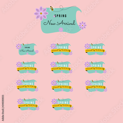 Spring Sale Vector Design Illustration