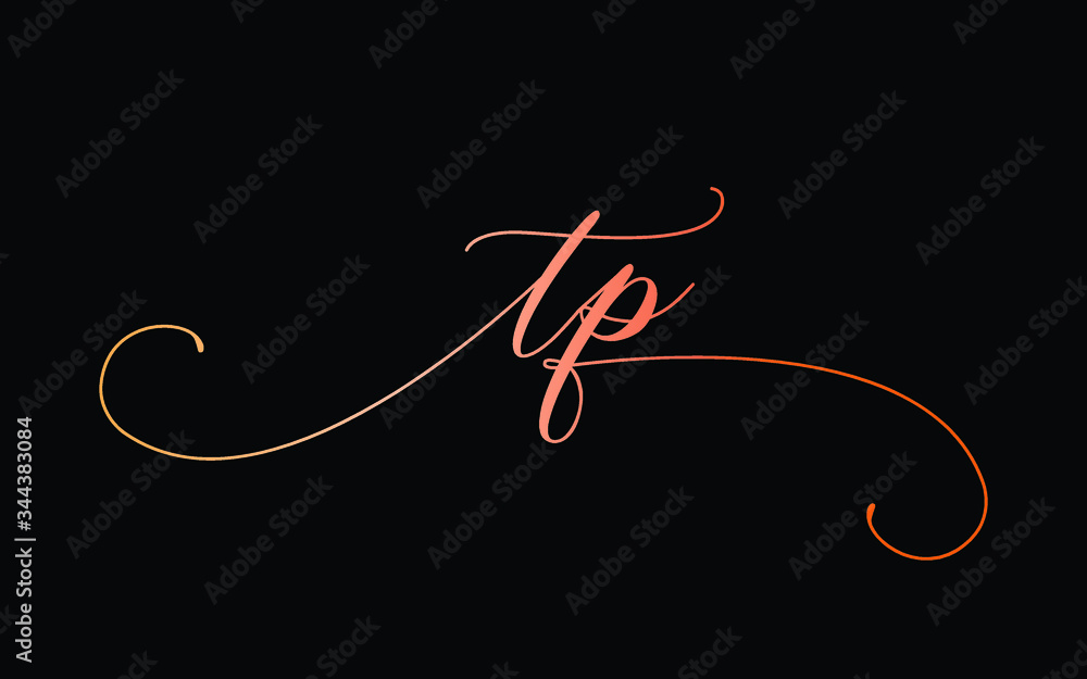 tp or t, p Lowercase Cursive Letter Initial Logo Design, Vector Template tp or t, p Lowercase Cursive Letter Initial Logo Design, Vector Template