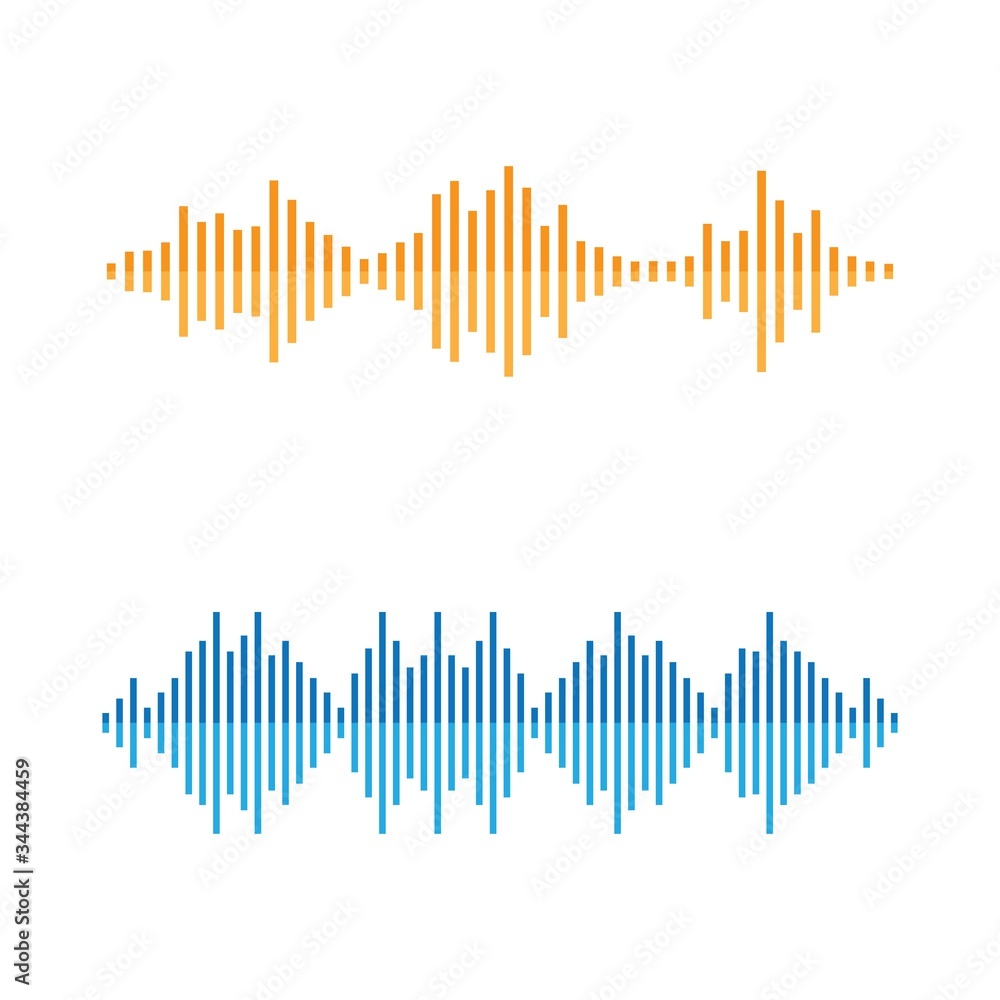 Sound wave logo vector icon Sound wave logo vector icon