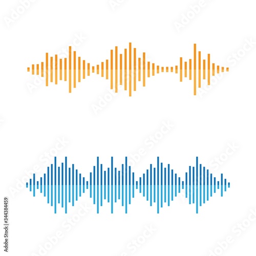 Sound wave logo vector icon