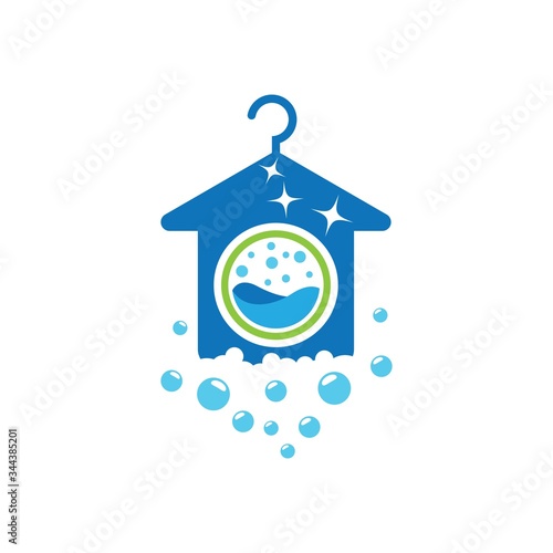 Laundry logo vector icon