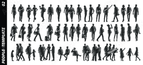 Collection of people sketches, vector Illustration, hand drawn