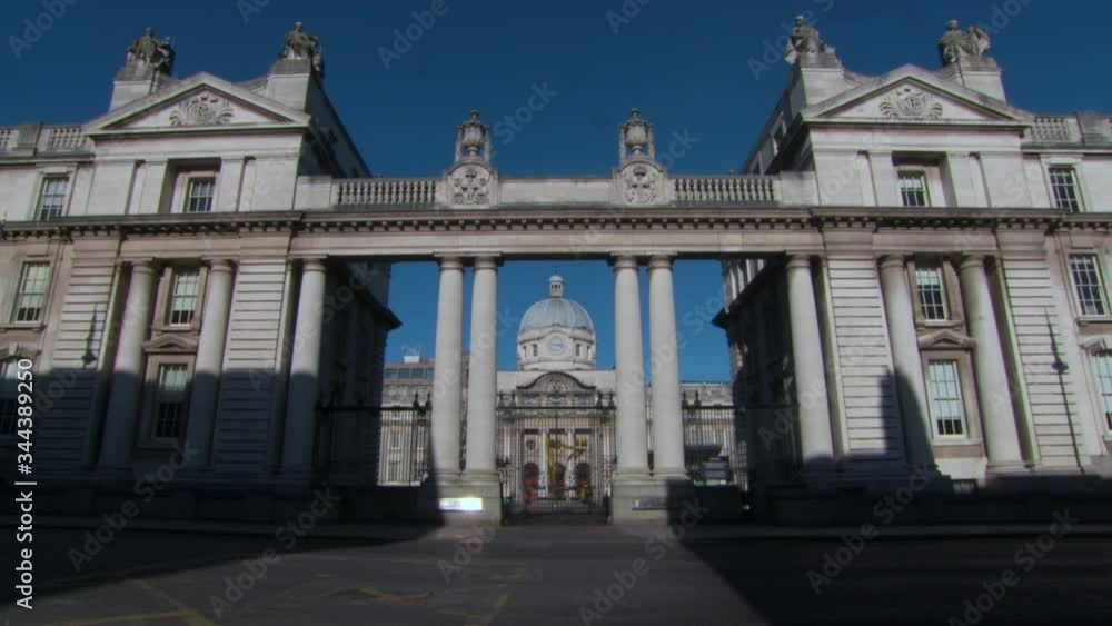 Wide Angle: The Dail Irish Parliament Building in Dublin, Ireland Wide Angle: The Dail Irish Parliament Building in Dublin, Ireland