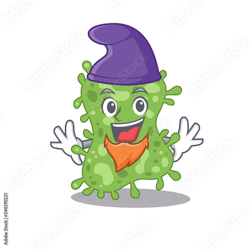 Cute picture of salmonella enterica in Elf cartoon design