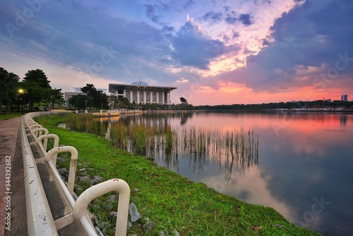 Beautiful Putrajaya mosque in Malaysia