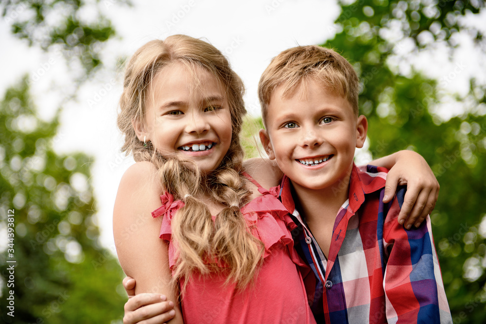 Fototapeta premium happy little children