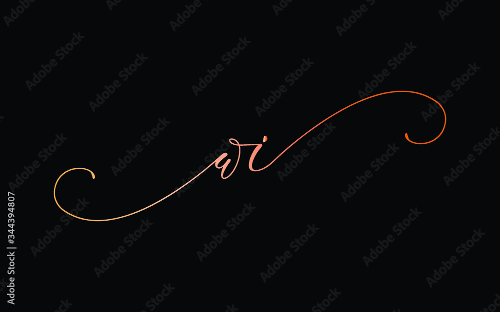 wi or w, i Lowercase Cursive Letter Initial Logo Design, Vector Template wi or w, i Lowercase Cursive Letter Initial Logo Design, Vector Template