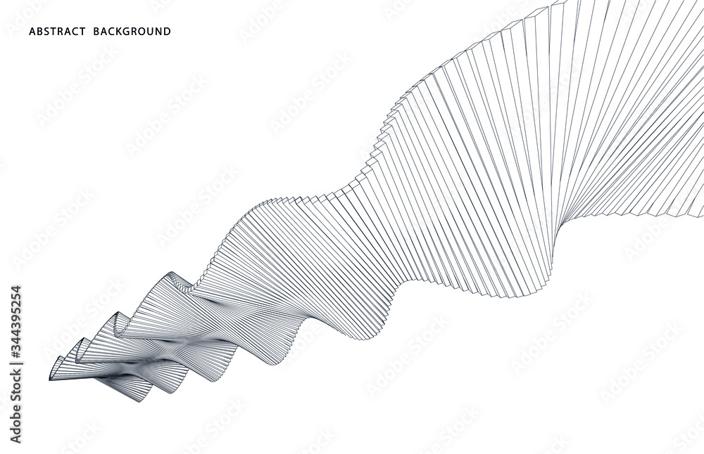 3D wireframe of contour swirl. Abstract wireframe background. vector 3D wireframe of contour swirl. Abstract wireframe background. vector