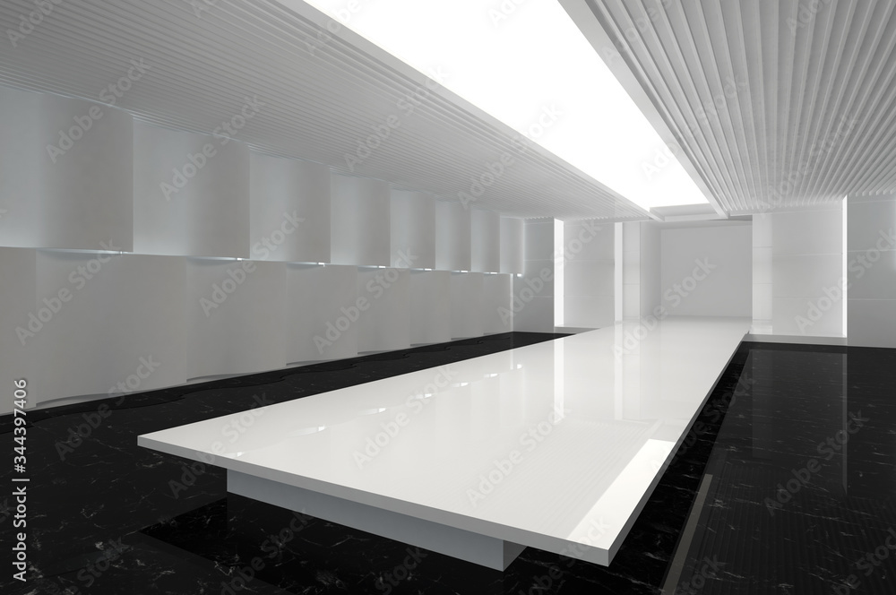 Obraz premium 3D illustration of fashion empty runway