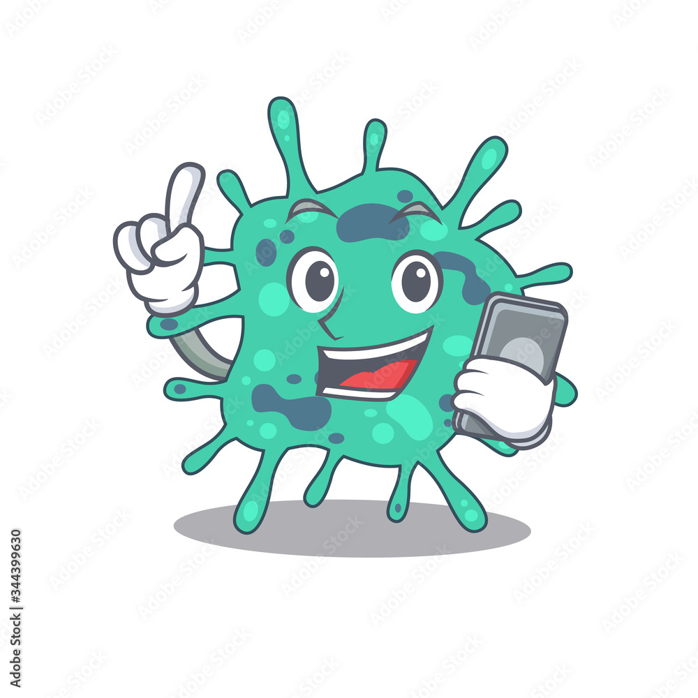 Shigella boydii cartoon character speaking on phone Shigella boydii cartoon character speaking on phone