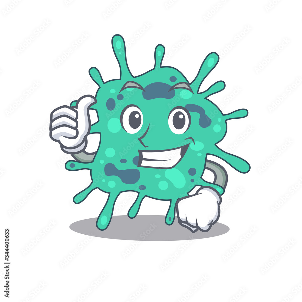 Shigella boydii cartoon character design making OK gesture Shigella boydii cartoon character design making OK gesture