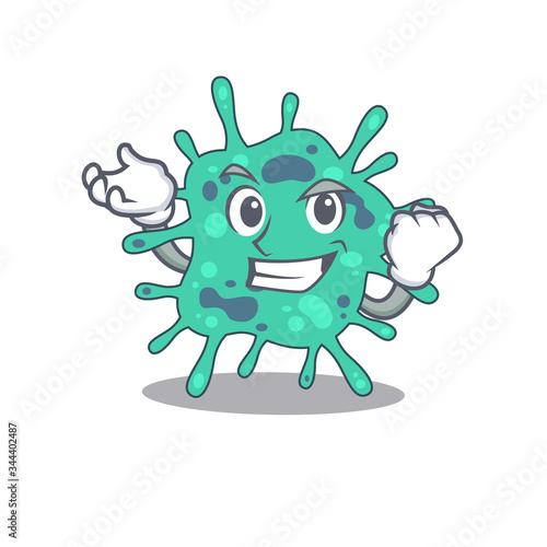 A dazzling shigella boydii mascot design concept with happy face