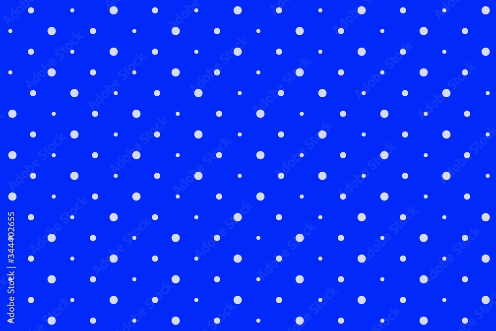Seamless texture in a minimalistic style. Bright blue background with dots.