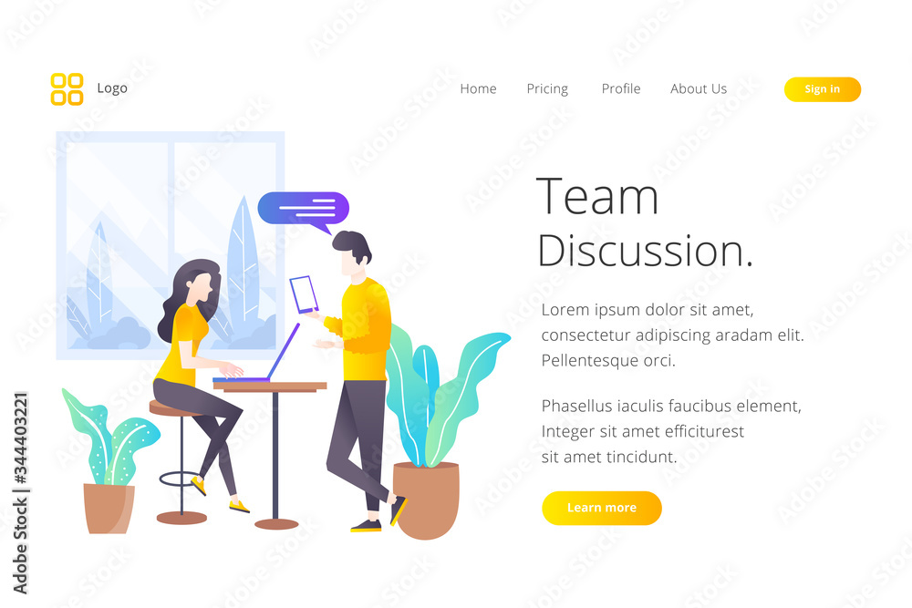 Landing page website template design. Modern flat design vector illustration concepts of web page design for website and mobile website development. Easy to edit and customize.
