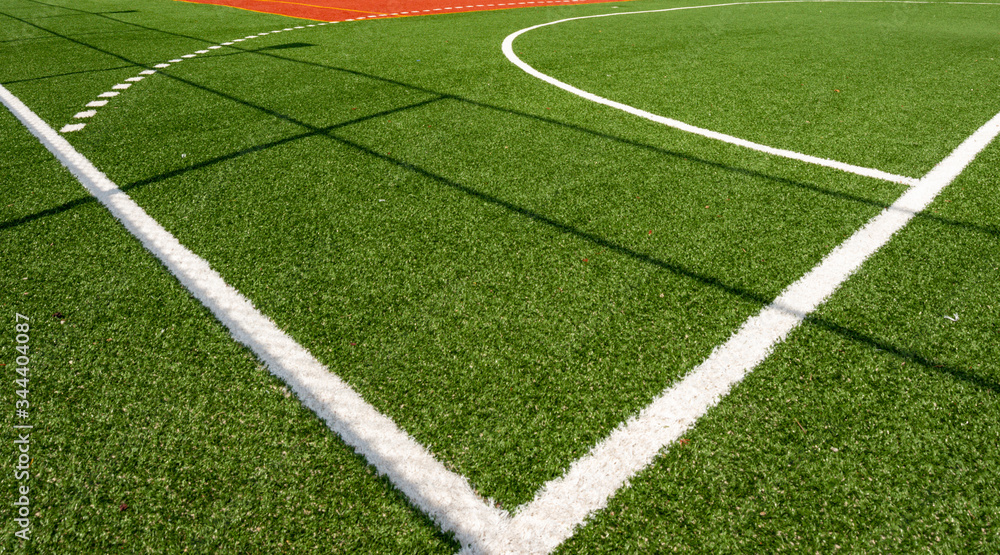 Obraz premium synthetic sports field for football, volleyball, tennis and leisure