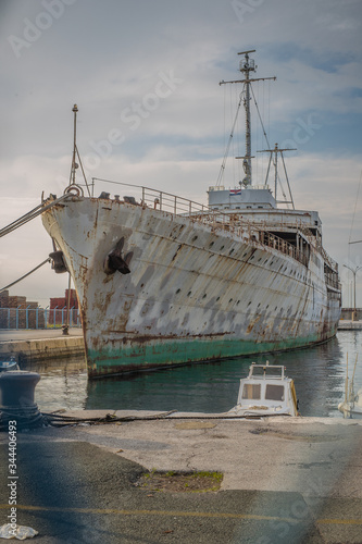 Obraz na plátně Famous yugoslavian dictator Tito 's ship Galeb, moored in Rijeka, Croatia