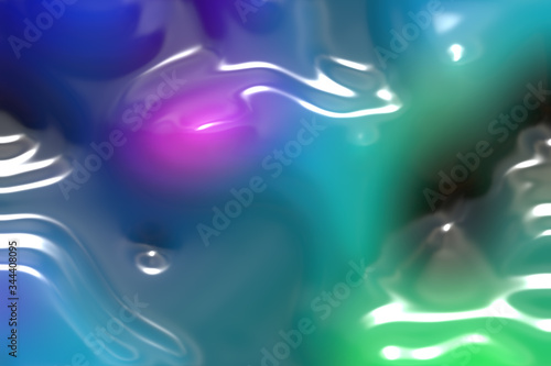 Creative soft focus soap shiny liquid abstract gradient texture or background 3D illustration - background design template
