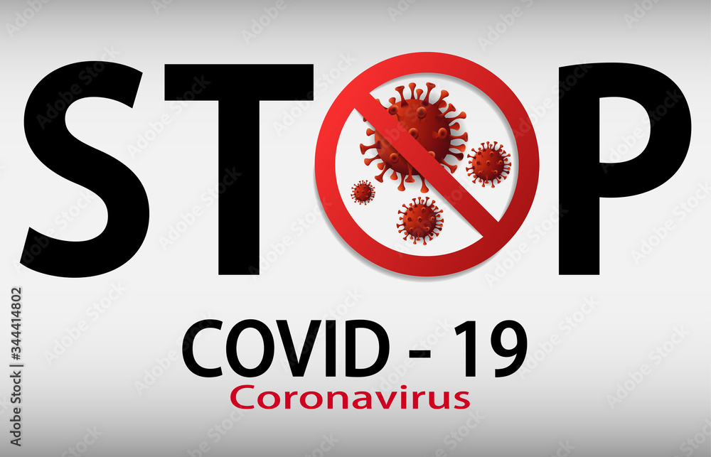 Stop covid-19 coronavirus sign. Graphic vector Stop covid-19 coronavirus sign. Graphic vector