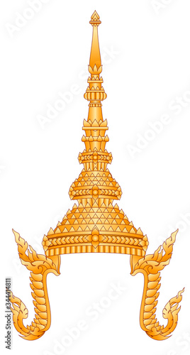 Thai Golden crown. Graphic vector