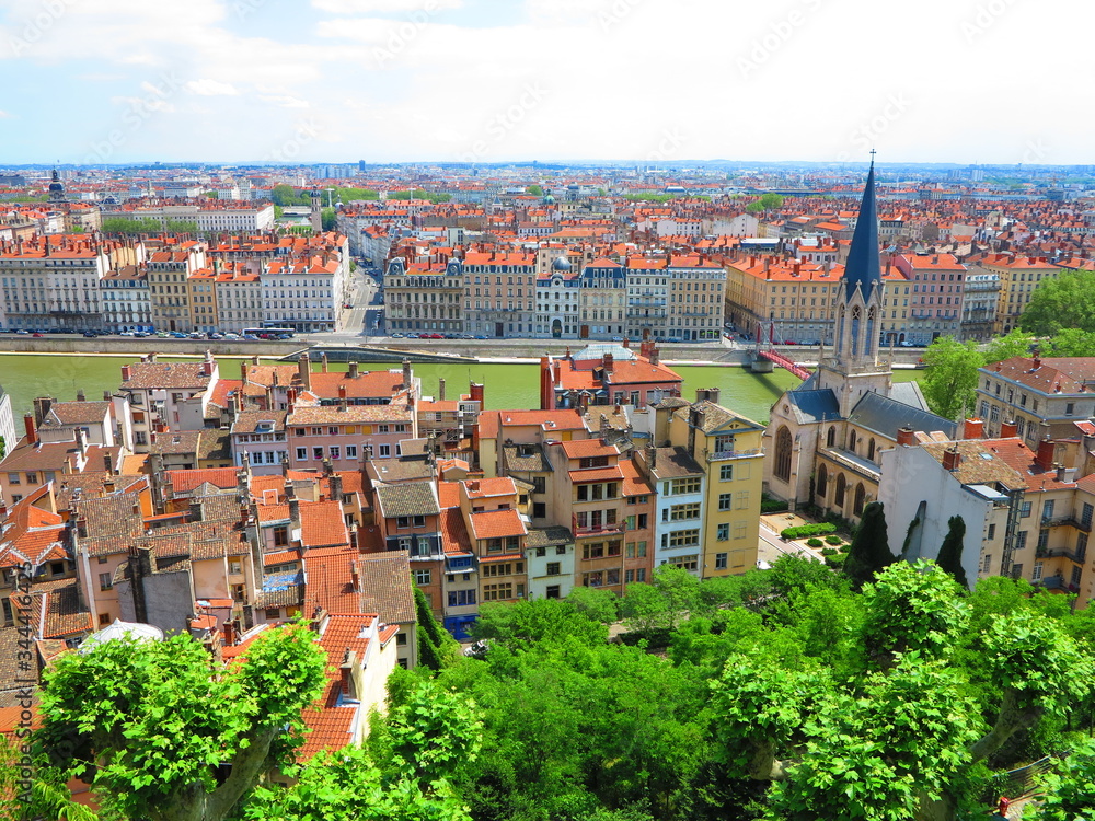 Fototapeta premium Lyon panorama