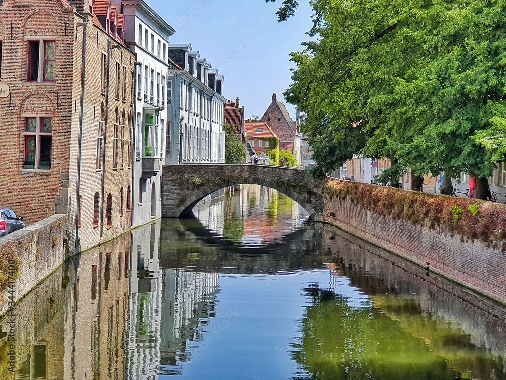 Canal in Brugge , Belgium