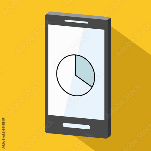 スマートフォンのアイコン 円グラフ