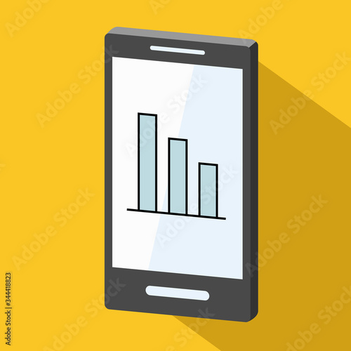 スマートフォンのアイコン 棒グラフ