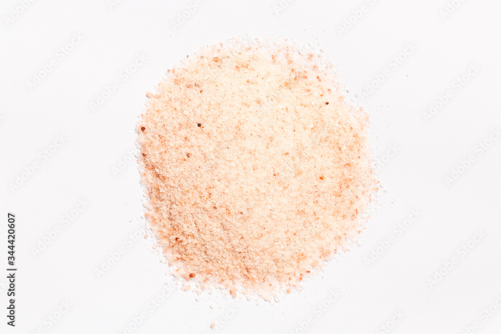 Pink salt , Himalayan salt on white background Pink salt , Himalayan salt on white background